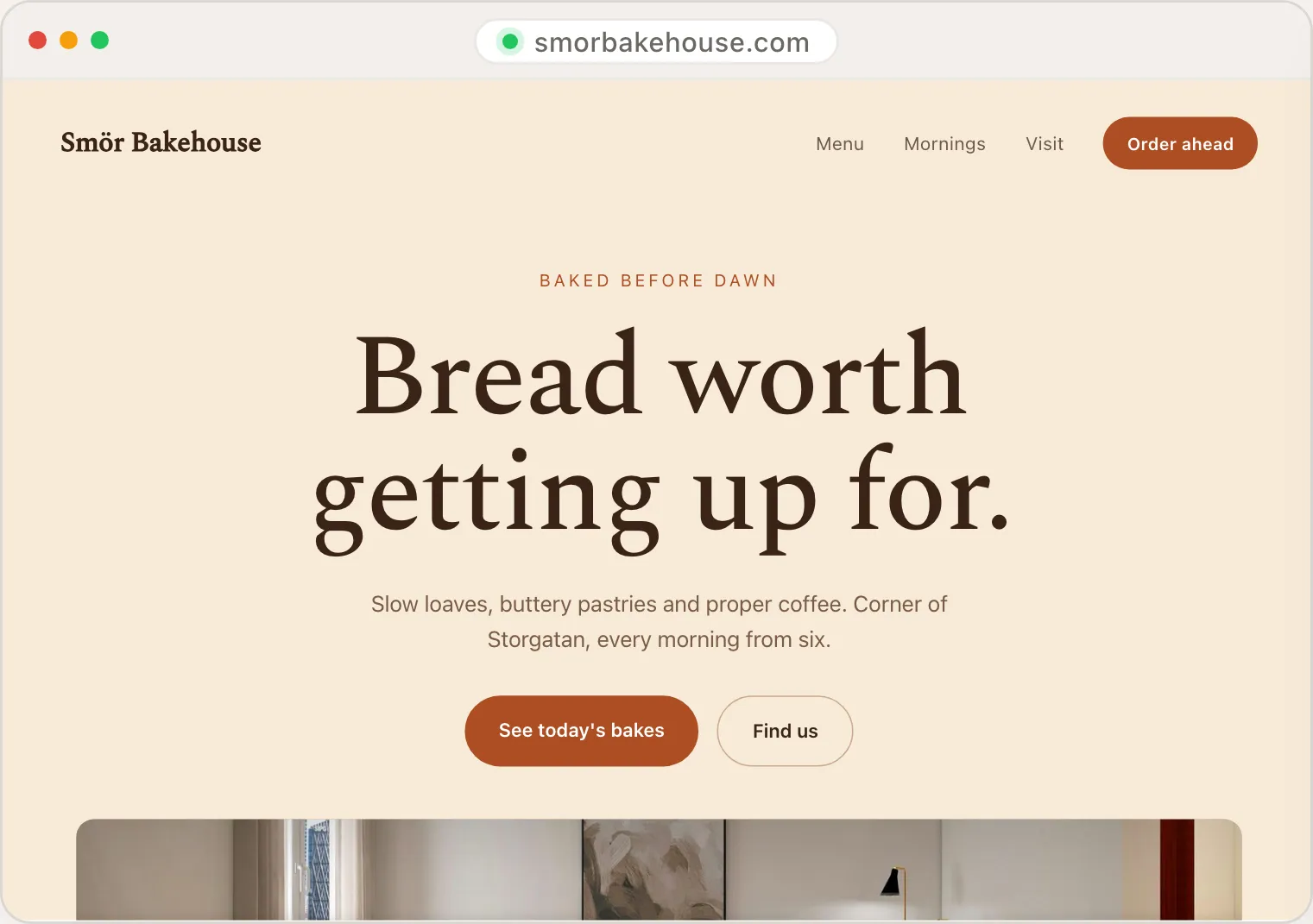Smör Bakehouse, a bakery site